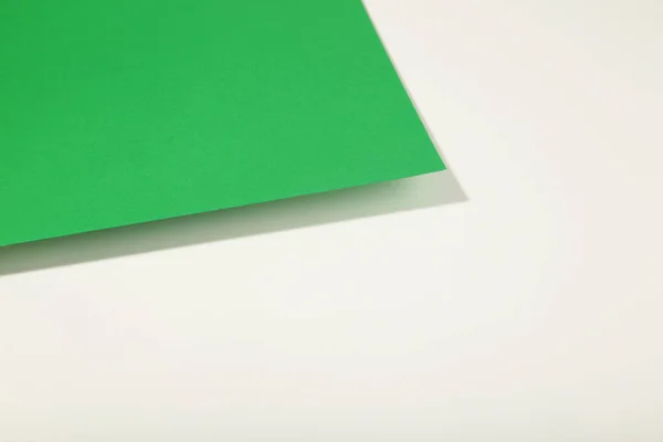 Grön Och Vitt Papper Textur Bakgrund Med Skugga Kopiera Utrymme — Stockfoto
