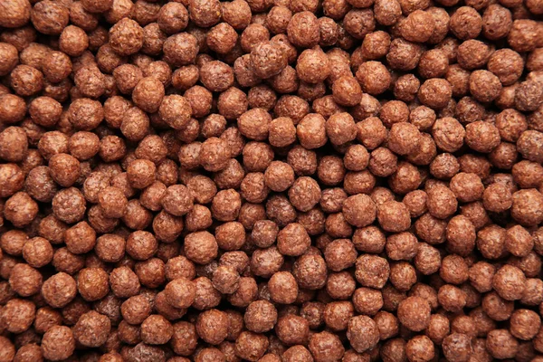 Textura Cereales Desayuno Chocolate Bolas Cereales Como Fondo Bolas Maíz — Foto de Stock