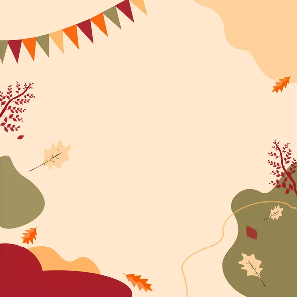 Autumn Background Leaves Pastel Background Fall Vector Background Trendy Style — 图库矢量图片