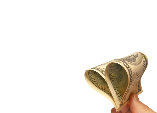Beyaz bir arka plan üzerinde kalp şeklinde dolar.