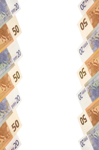 Euro banknotes.Vertical background. — Stock Photo, Image