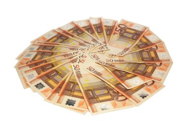 50 euro banknot ile kompozisyon.
