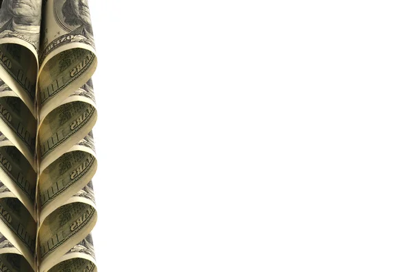 Dollars.vertical background left. — Stock Photo, Image