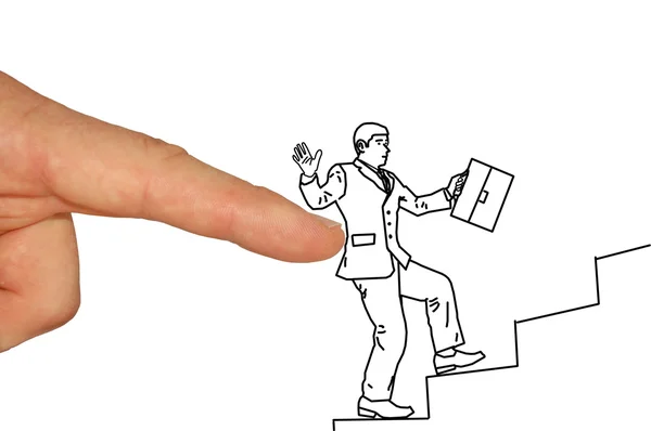 kariyer basamaklarını tırmanma işadamı