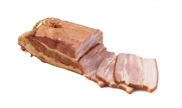 Isolat de bacon sur fond blanc — Photo