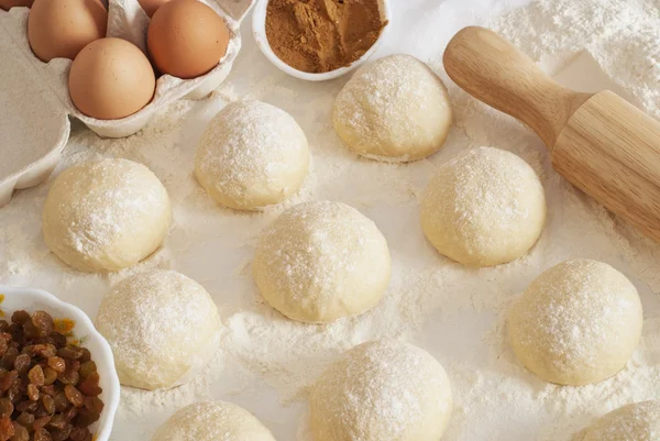 Balls of dough — Stock Photo, Image