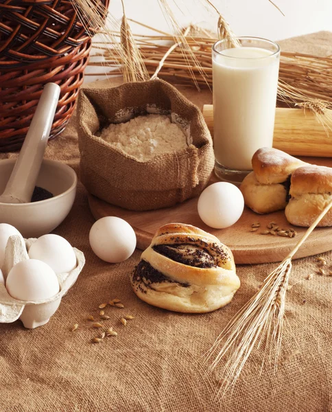 Ingredientes para la cocción de pan — Foto de Stock
