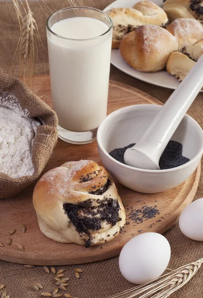 Ingredientes para la cocción de pan — Foto de Stock