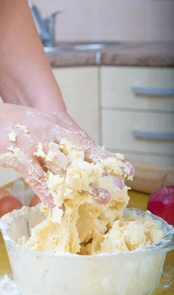 Hands of chefs cook cookies — Stock Photo, Image