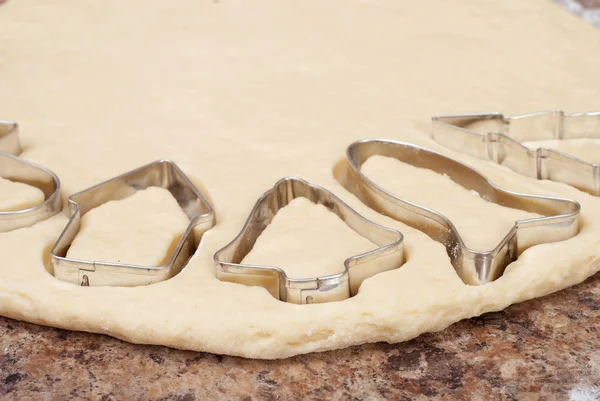 Ciasto z cookie cutter — Zdjęcie stockowe