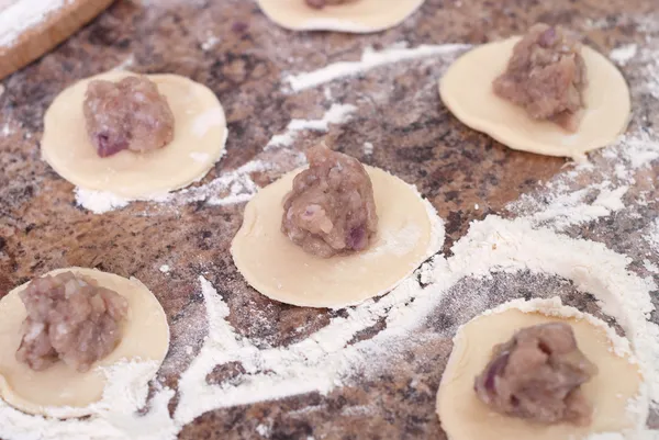 Meat dumplings — Stock Photo, Image