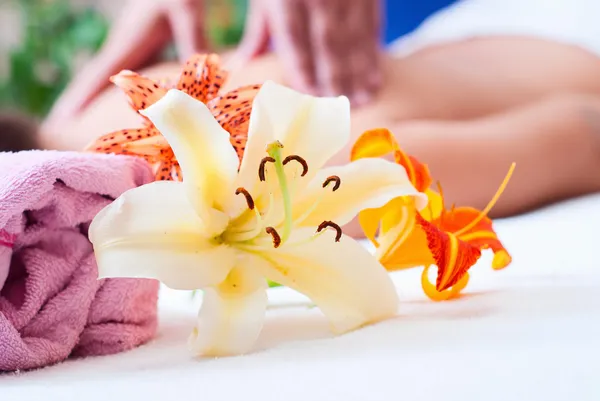 Femme dans un spa — Photo