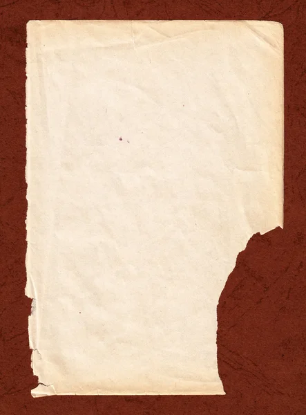 Oud boek papier met bruin kartonnen achtergrond — Stockfoto