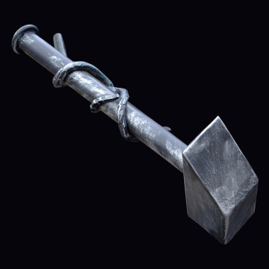 izole metal hammer demir çubuklar döndü