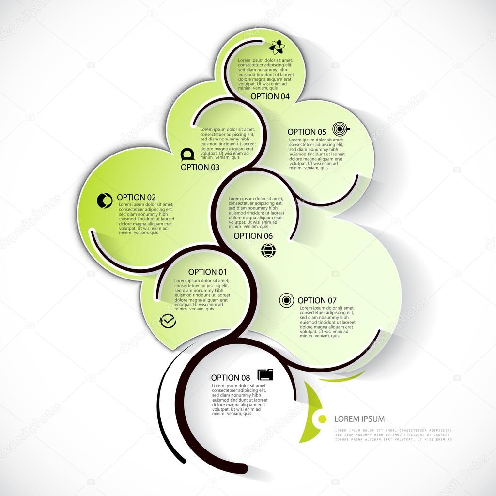 Abstract infographic template, eight options