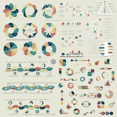 Süper büyük küme 1, Infographic öğeleri, iş için şablonlar