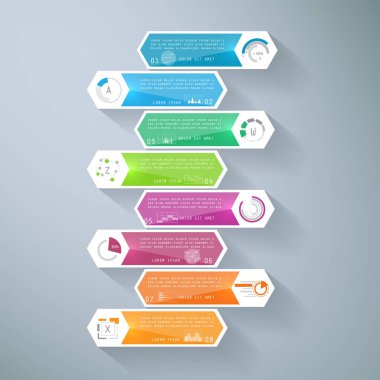 Infographic design with 8 parts, steps or processes
