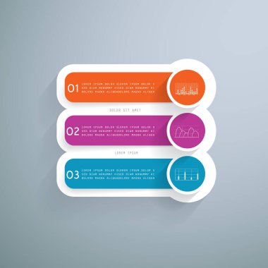 3 adım veya süreçte sunum şablonu