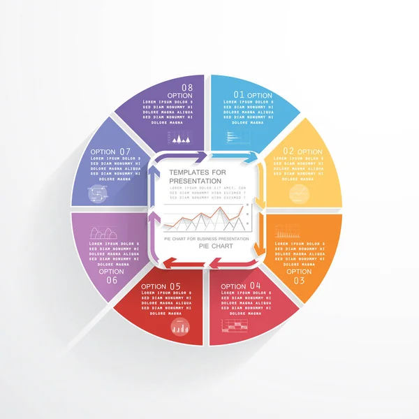 Infographics Presentation Steps Processes — Vector de stock