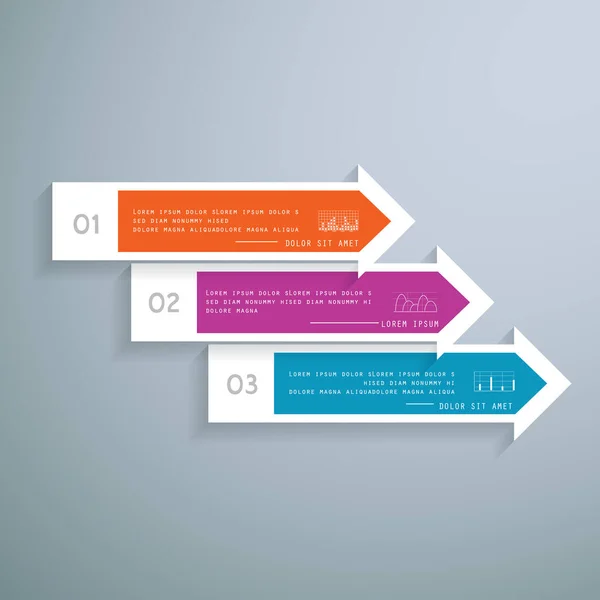 Arrows Infographic Steps Processes — Stock Vector