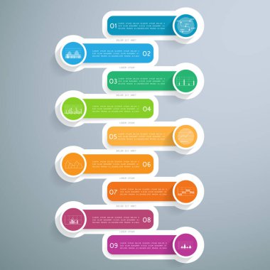 9 adım veya süreçte sunum şablonu