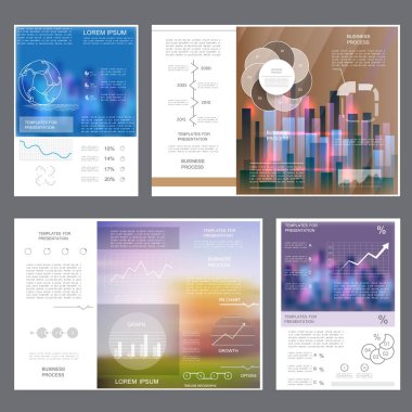 Ticari veri görselleştirmesi için broşürler ve şablonlar