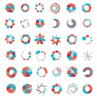 Büyük kümeli diyagramlar ve grafikler, yedi adım veya süreç