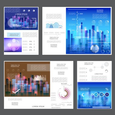 Broşür seti, iş raporları, bilgi elemanları