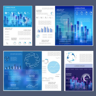 Üç katlı broşür, iş raporları için şablonlar