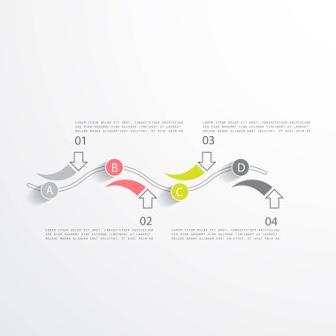 Modern bilgi şablonu, minimal tasarım, vektör illüstrasyonu