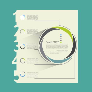 Düz ticari bilgi elemanları, vektör illüstrasyonu