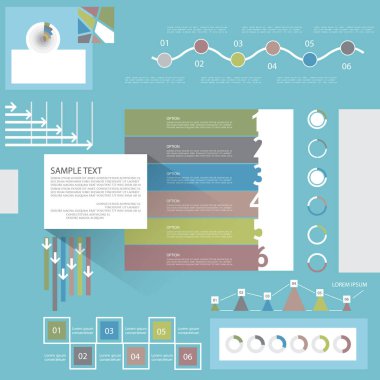 Ticari bilgi şablonu, düz tasarım