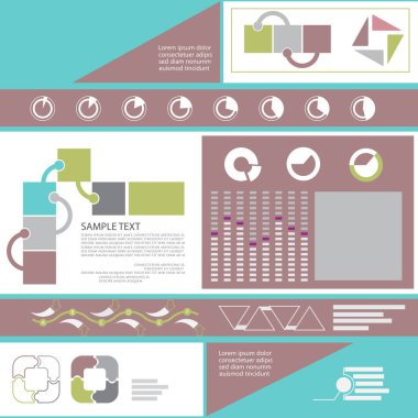 Sunumunuz için şablon, düz tasarım, vektör illüstrasyonu