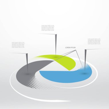 Sunumunuz için şablon, üç adım