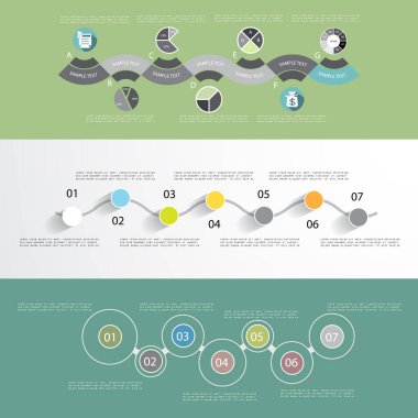 Set of universal infographic templates