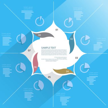 Sunumunuz için şablon, düz tasarım