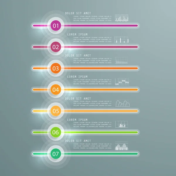 Template Steps Processes — Vector de stock