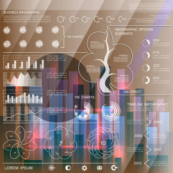 Business Data Visualization Blurred Background Vector — Vettoriale Stock