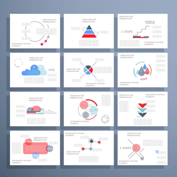 Card Set Templates Business Reports — Vettoriale Stock