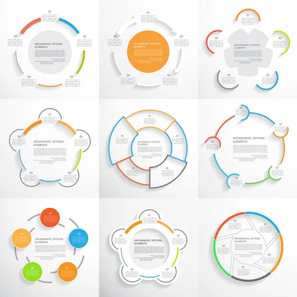 Circular Templates Business Reports — Image vectorielle