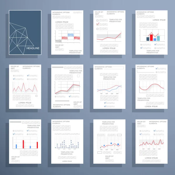 Infografische Elemente Für Business Broschüren — Stockvektor