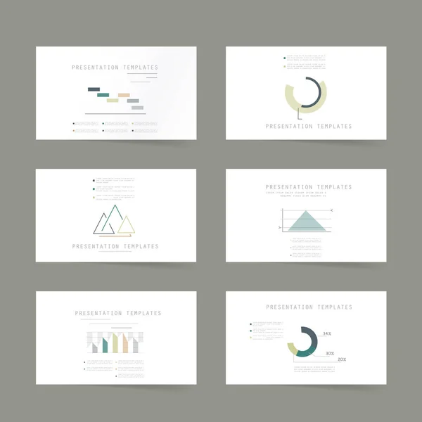 Templates Cards Business Data Visualization — Image vectorielle