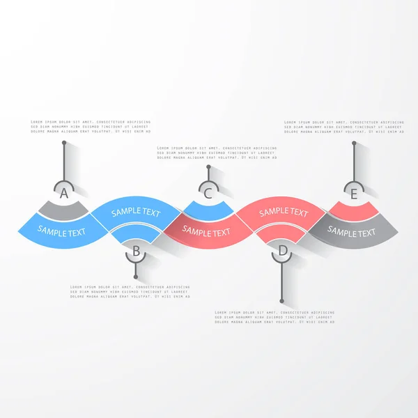 Modèle Infographique Style Minimal — Image vectorielle