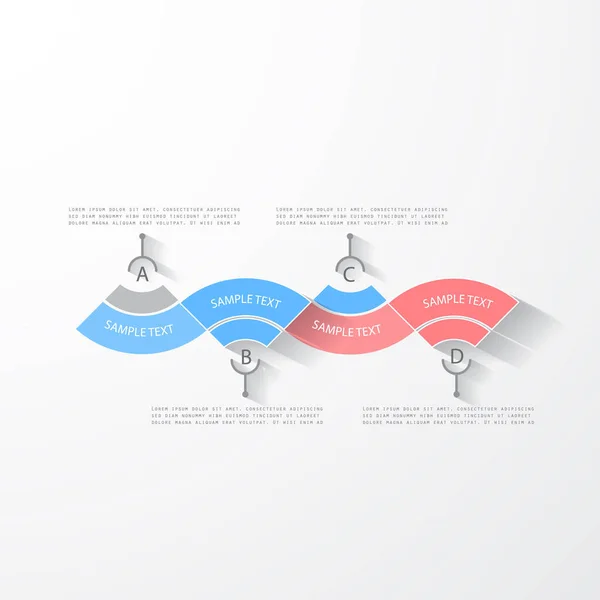 Minimal Style Infographic Template Vector Illustration — ストックベクタ