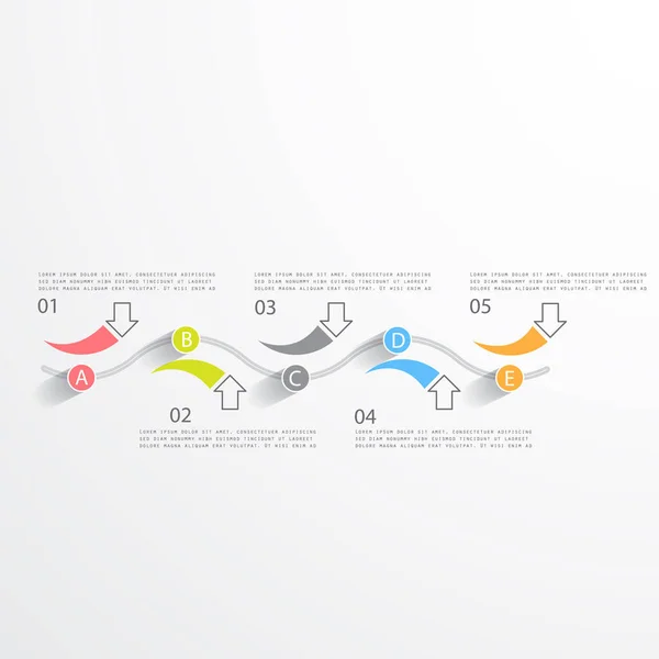 Modelo Infográfico Moderno Ilustração Vetorial — Vetor de Stock