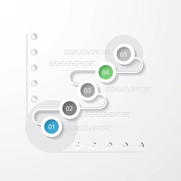 Modern Infographic Template Vector Design — ストックベクタ