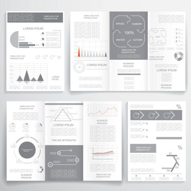 İş raporları için broşür tasarımı, kapsama alanı ve bilgi grafiği