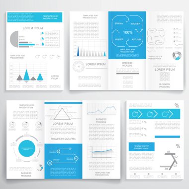 İş raporları için broşür tasarımı, kapsama alanı ve bilgi grafiği