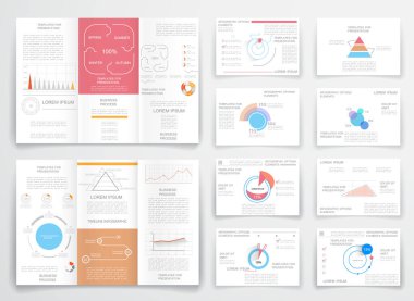İş raporları için broşür tasarımı, kapsama alanı ve bilgi grafiği