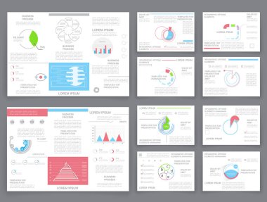 İş grafikleri broşürü, kapak düzeni ve bilgi grafikleri